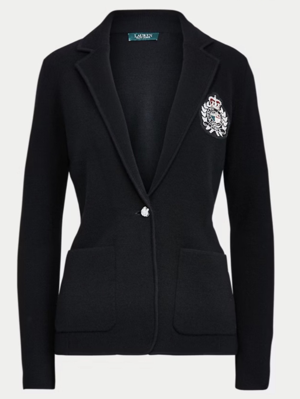 Lauren Ralph Lauren Knit Jumper Blazer Black wool